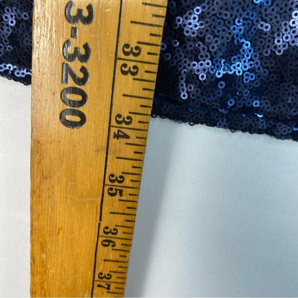 Lulus Shine Time Navy Blue Sequin Dress Sexy Cocktail Evening Low Back Medium - Picture 10 of 10